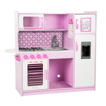 KidKraft Pink Vintage Wooden Play Kitchen with Pretend Ice Maker and Play Phone - Walmart.com