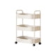 thumbnail image 2 of Organizador de 3 niveles para carrito de almacenamiento de cocina | Portaequipajes con reposabrazos, estanterías ventiladas, plástico, negro/rosa/verde/blanco, 27"x14"x9" | Baño, inodoro y salón, 2 of 6