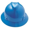 thumbnail image 2 of MSA 475368 V-Gard Full-Brim Hard Hat With Fas-Trac III Ratchet Suspension | Polyethylene Shell, Superior Impact Protection, Self Adjusting Crown Straps - Standard Size in Blue, 2 of 5