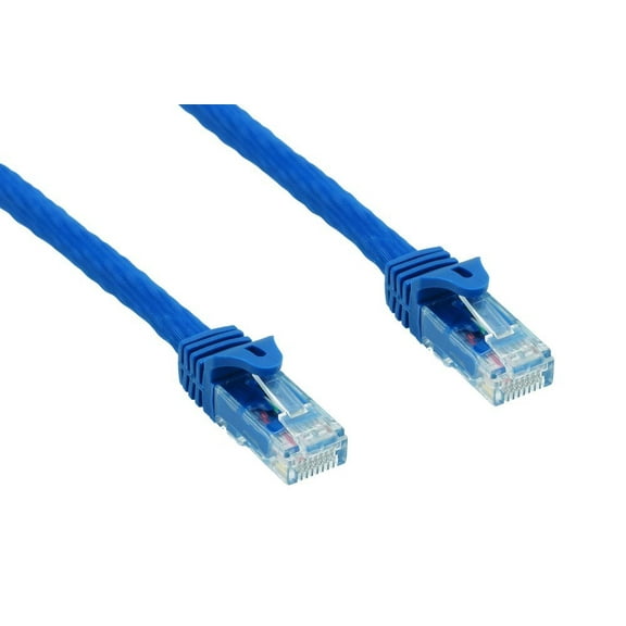 100ft Cat6a UTP 10G Ethernet Network Patch Cable Snagless 24AWG Bare Copper, Blue