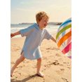 thumbnail image 6 of BemeyourBBs Toddler Baby Girls Boys Swim Cover Up Swimwear Poncho Kids Cotton Gauze Swimsuit Coverup Beach Bathing Suit Bathing Robe Short Sleeve Hooded Coverups Beachwear Wrap, 6 of 9