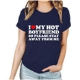 thumbnail image 1 of TIMIFIS Hauts à Manches Courtes pour la Saint-Valentin pour Femmes Mode Décontractée Col Rond Imprimé Cœur d'Amour T-Shirt d'Été Ample Col Rond, 1 of 3