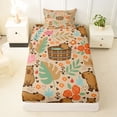 thumbnail image 3 of Erosebridal Cartoon Capybaras Twin Sheet Sets,Funny Mouse Rodent Tropical Monstera Leaf Bedding For Capybara Lovers 3-Piece, 3 of 6