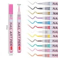 thumbnail image 5 of Nail Art Graffiti Pen UV Gel Polish Waterproof Drawing Painting Liner Brush DIY, 5 of 8
