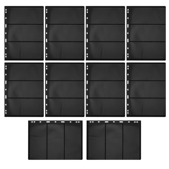 FRCOLOR 10 Pcs Regular Stamps Stamp Collection Album 28.00X21.60X0.20CM Black