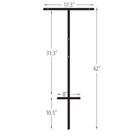T-Bar Stakes, 10 Pack Stakes, Made in USA, Heavy Duty Metal Stake 42'' Tall, Use With Signs Panel 18x24 or 24x36 Inch, Stake Only, Signs are Sold Seperately (10PiecesTbar)