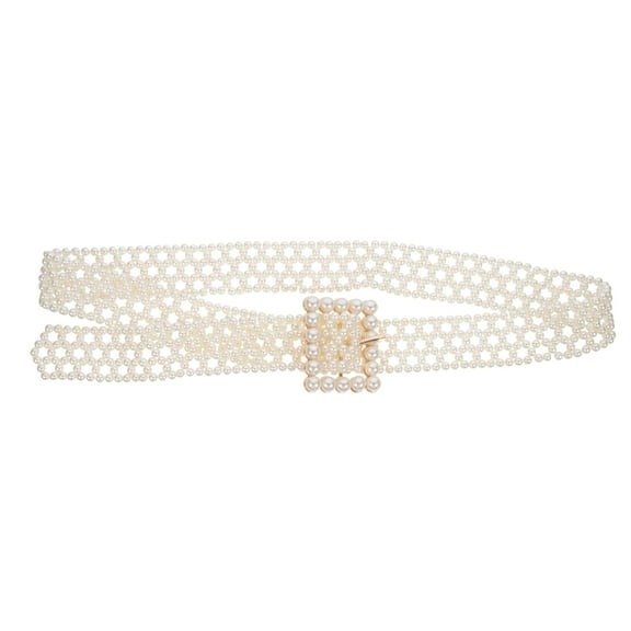 Clothing Pearl Belt Women's Elastic Adjustable Waist All-match