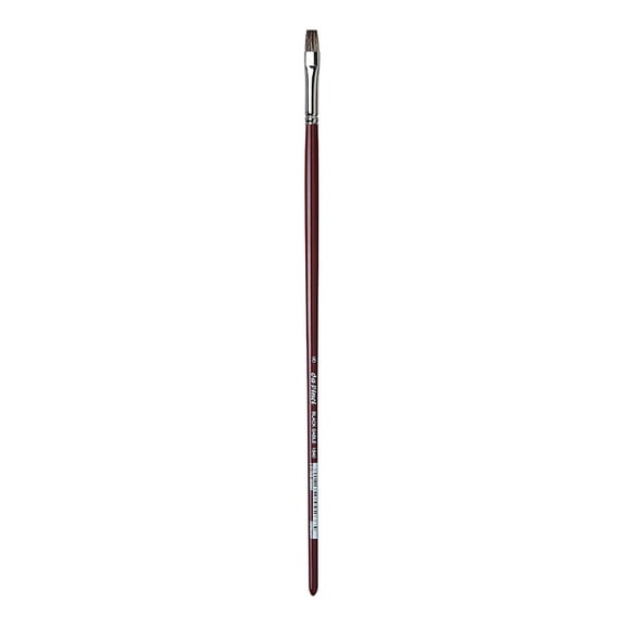 Da Vinci Black Sable Brush - Bright, Long Handle, Size 8
