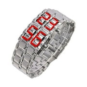 Men Digital Watch Large Screen Electroplated High Accuracy Decorative Cool Style Individual Stainless Comfortable Strap Lighweight Men Wristband