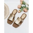thumbnail image 4 of Fashionable Slide Sandals Women Colorblock Flat Sandals, 4 of 4