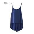 thumbnail image 1 of Conjunto de pijamas de 2 piezas para mujer, chaleco sexy, pantalones cortos, ropa de dormir, ropa de dormir, azul oscuro, XXXL kenally AP001253-25, 1 of 7