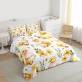 thumbnail image 3 of jejeloiu Kawaii Duck Full Size Comforter Sets,Cartoon Flower Bedding Comforter Set,Yellow White Green Bedding Sets For Girl Kids,Luxury Bedroom Decor Reversible,3pcs, 3 of 8