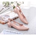 thumbnail image 1 of Sandalias de moda para mujer, zapatos de una sola capa antideslizantes de tacón medio-bajo de corte bajo, estilo coreano, de plástico, transpirables, informales para exteriores, 1 of 6