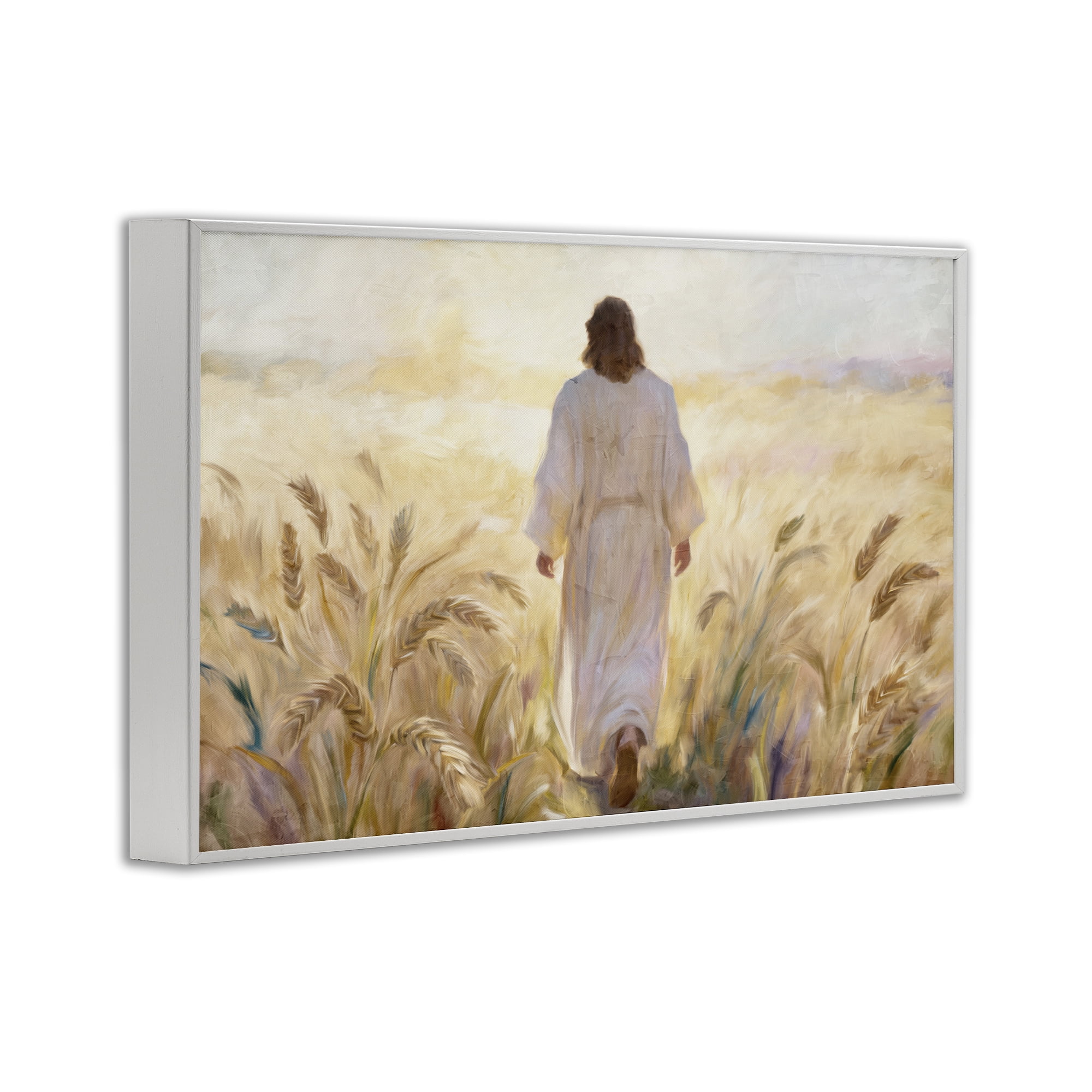 Stupell Industries In His Steps Walking Faithfully White Framed Giclee Art, design by Kim Allen
