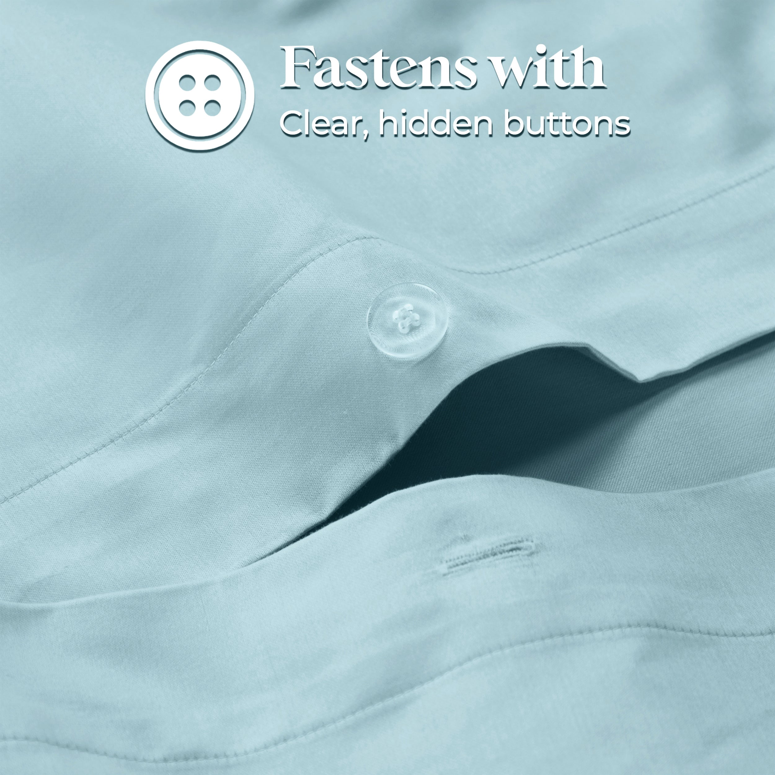 Superior Egyptian Cotton Embroidered 650 TC Duvet Cover Set, Full/ Queen, Baby Blue