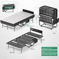 thumbnail image 6 of IKIMI Folding Bed with 5" Memory Foam Mattress and Headboard, 75" x 31" Rollaway Bed Portable Foldable Guest Bed with Lockable Wheels, 6 of 8