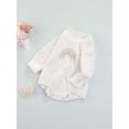 thumbnail image 3 of xiaxaixu Casual Playsuit, Rainbow Dot Pattern Long Sleeve Round Neck Romper, 3 of 8