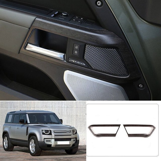 Pour Land Rover pour Defender 90 2020 - 2025 Poignée de Verrouillage Intérieure en Grain de Chêne pour Ram e Trim