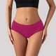 thumbnail image 2 of Ropa interior femenina de algodón sin costuras y cintura baja: transpirable, de color liso, braguitas triangulares, 2 of 4