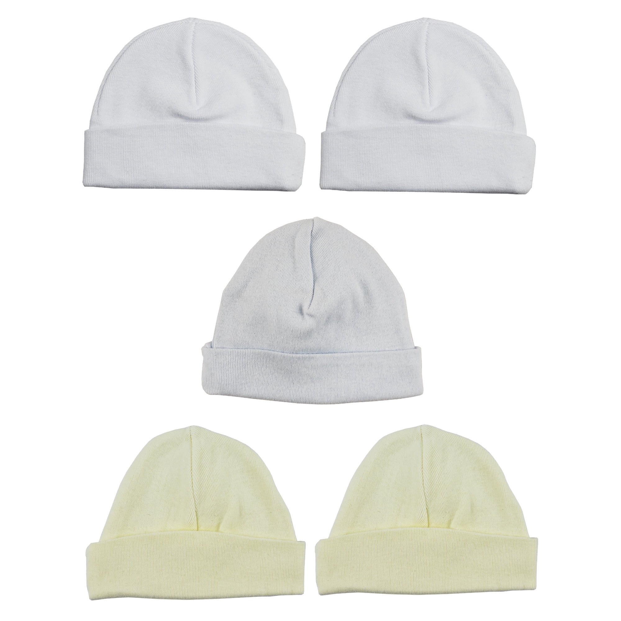 LS-0395 Boys Baby Cap - Blue, White & Yellow - One Size - 5 per Pack