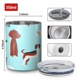 thumbnail image 4 of 12oz Coffee Tumblers Cartoon Dog Stainless Steel Vacuum Insulated Travel Tumbler Coffee Cups Mug with Lid and Straw with Cleaning Brush for Cold & Hot Drinks, 4 of 5