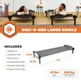 thumbnail image 6 of Disc-O-Bed Single Cot, Portable Sleep Solution for Tents & Cabins, Grey, Large, 6 of 11