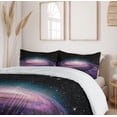 thumbnail image 6 of Ambesonne Galaxy Duvet Cover Set, Galaxy in Outer Space, 2-Calking, Mauve Black, 6 of 7