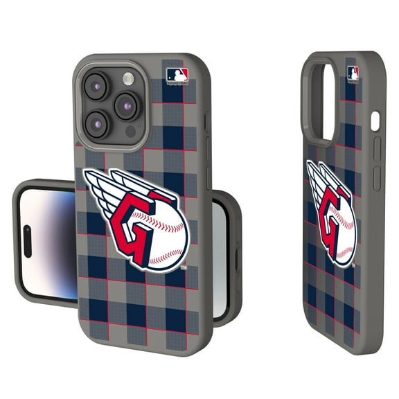 Keyscaper Cleveland Guardians Plaid Soft Touch iPhone Case