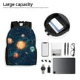 thumbnail image 3 of Defioc Solar System And Planets Print Backpack -Travel,or Work Bookbag Daypacks with 15-Inch Laptop Sleeve and Dual Water Bottle Pockets, 3 of 6