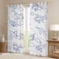 thumbnail image 2 of Homewish Cartoon Helicopter Print Black Out Curtains, Square Buffalo Plaid Curtains Pack of 2 (42x63 Each), Teens Kids Boys Girls Bedroom Curtains, Curtains and Drapes Decor, 2 of 6