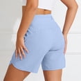 thumbnail image 3 of Women's Active 7 Inseam Athletic Long Running High Wasistband Shorts, Fast-Drying Lightweight Shorts with Pocket, 3 of 4