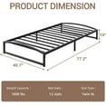 thumbnail image 2 of Twin Size Metal Bed Frame,Platform Twin Bed Frame with Arch Design,10 Inch Heavy Duty Strong Support Slats,Sturdy Mattress Foundation,Easy Assembly,No Box Spring Needed，Black, 2 of 8