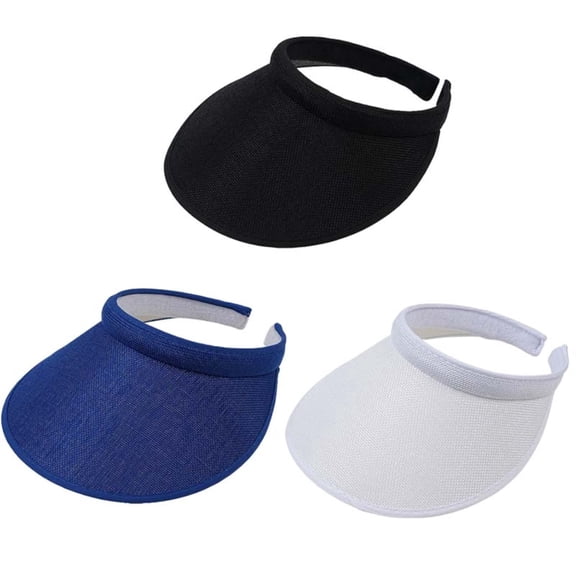 3 Pcs Sun Hat UV Protection with Clip for Women,Wide Brim Visor Hat Breathable and adjustable Sport