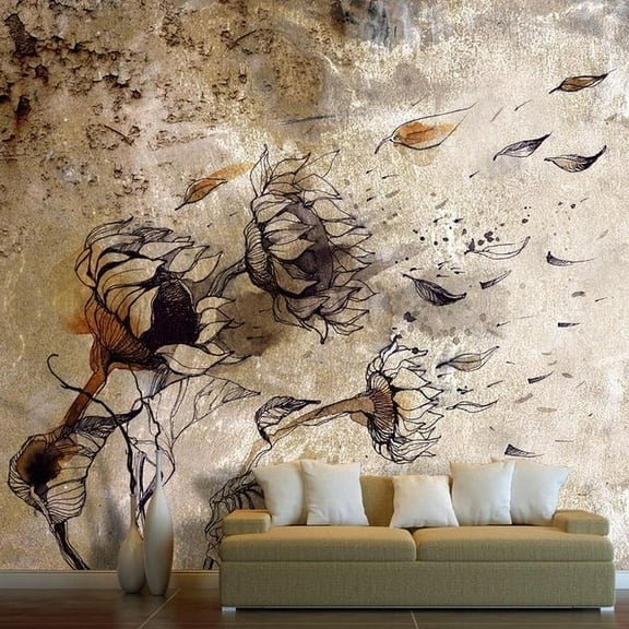 Tiptophomedecor Floral Wallpaper Wall Mural - Breath Of Wind