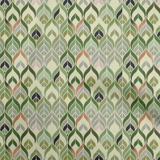 oneOone Cotton Jersey Light Green Fabric Paisleys Sewing Craft Projects Fabric Prints By Yard 58 Inch Wide