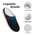 thumbnail image 5 of Daiia Colorful Flower Bird Print Women’s Fuzzy Slippers Memory Foam Lightweight House Shoes Cozy Loafer Flannel House Shoes-44/45, 5 of 7