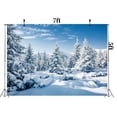 thumbnail image 5 of 7x5ft Winter Snow Forest Pine Tree Backdrop for Christmas New Year, 5 of 5