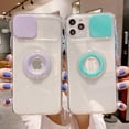 thumbnail image 2 of Funda de teléfono con soporte de anillo de protección de cámara para iPhone 12 11 13 Pro Max XR XS Max X 8 Plus 13 14 funda trasera transparente a prueba de golpes Tan Jianjun unisex, 2 of 2