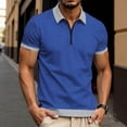 thumbnail image 4 of ZUKMRJPC Mens Short Sleeve Shirts Quarter Zip Casual Collared Summer Golf Shirts Slim Fit Lightweight Athletic Workout Summer Tops, 4 of 5