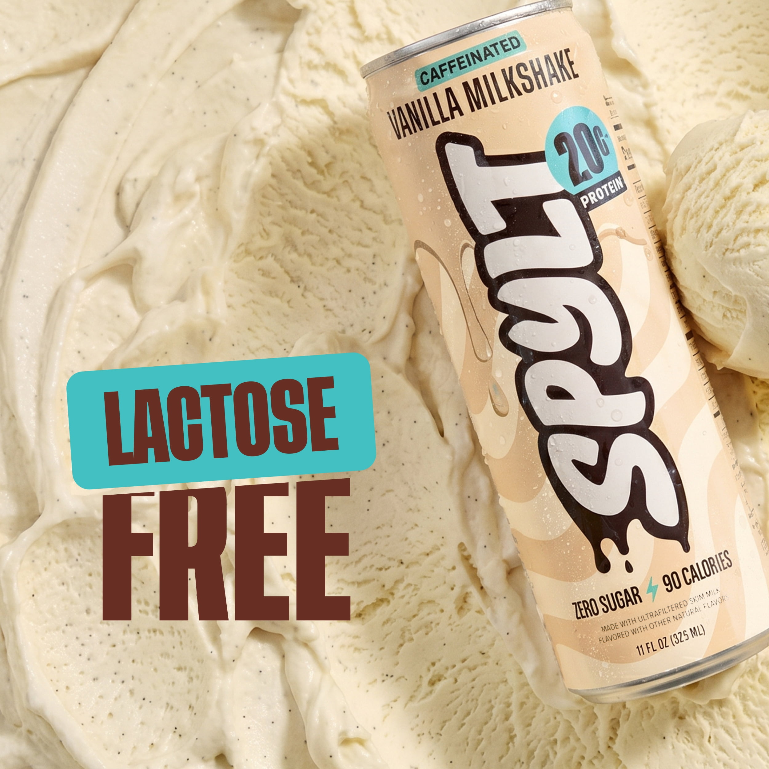SPYLT, Milk Shake, High Protein, 20g Protein, 60mg Caffeine