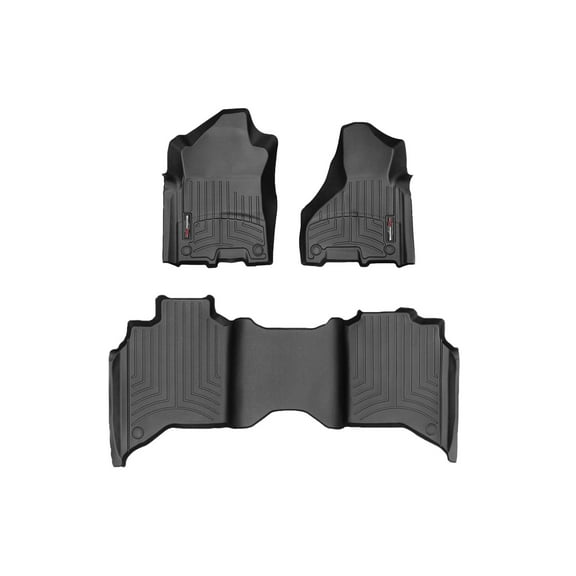 WeatherTech Custom Fit FloorLiners compatible with Ram Truck 2500/3500, Ram 2500/3500 - 1st & 2nd Row, Black