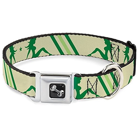 Buckle-Down 15-26" Mud Flap Girl Diamonds Black White Dog Collar Bone, Large