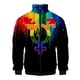 thumbnail image 3 of Nueva chaqueta con cremallera y estampado 3D de arcoíris LGBT para hombre y mujer, sudadera para el día del orgullo gay, tops de primavera y otoño, ropa de calle transpirable, 3 of 4