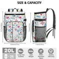 thumbnail image 3 of Funny Nurse Print Insulated Cooler Backpack, Waterproof Leakproof Lunch Bag for Saving Lives Every Day – Great Gift Idea, 3 of 6
