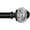 Black, variant on 1 Inch Curtain Rods 36 to 72 Inches(3 to 6 ft) Telescoping Single Drapery Rod, Silver Curtain Rods for Windows 24 to 68 Inches with Translucent Finials