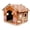 Gingerbread House, variant on Kitty City Christmas Winter Wonderland Cardboard Cat House with Corrugate Scratching Pad, Multicolored, One Size