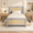 Gray, variant on Furnibear Full Size Bed Frame with Storage, Rattan Bed Frame with 2 Storage Drawers and Headboard, Platform Bed for Bedroom, White