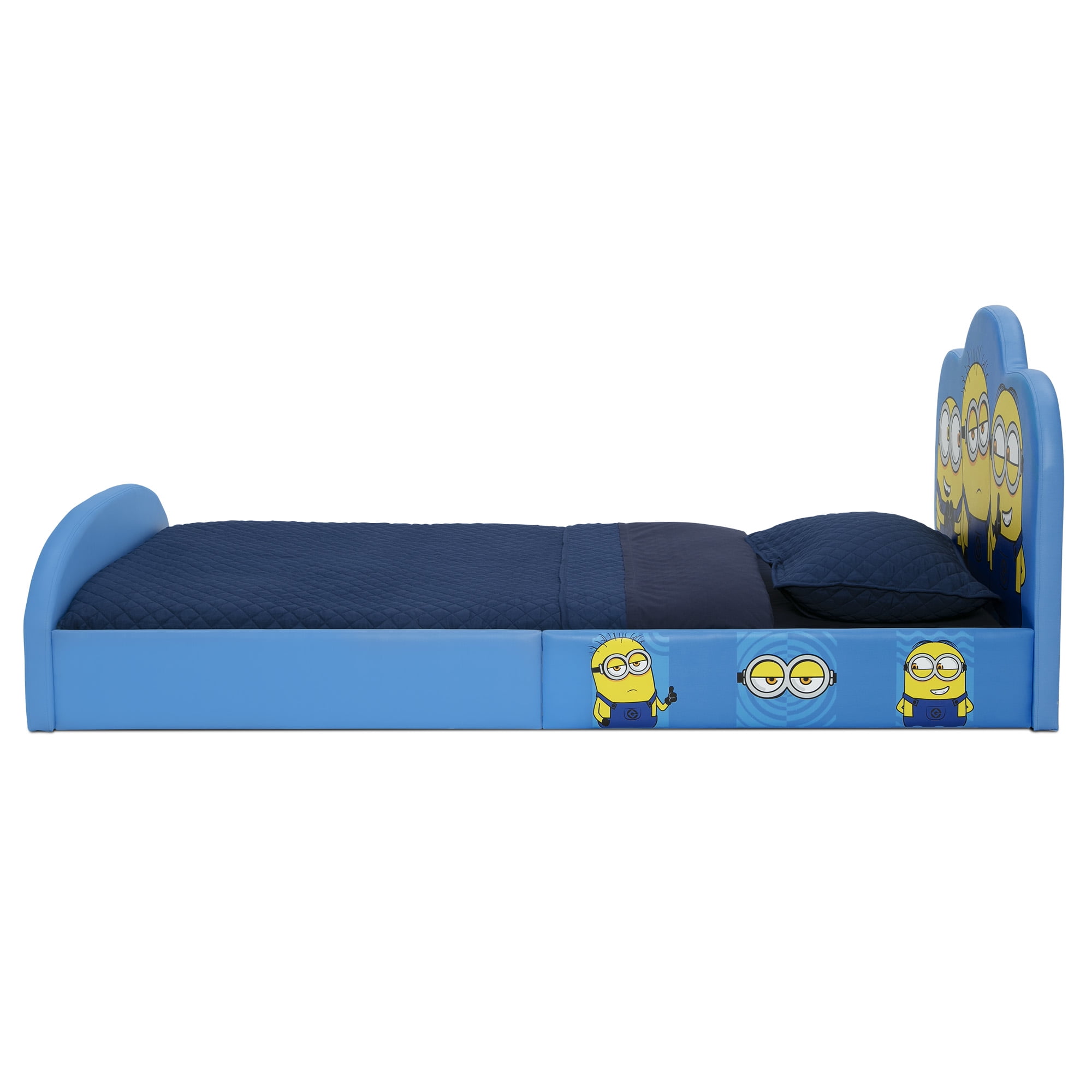 Minions Upholstered Twin Bed by Delta Children, Blue