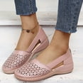 thumbnail image 5 of LUXUR Womens Slip on Shoes PU Loafers Breathable Walking Casual Shoes Light Pink Size 7.5, 5 of 5