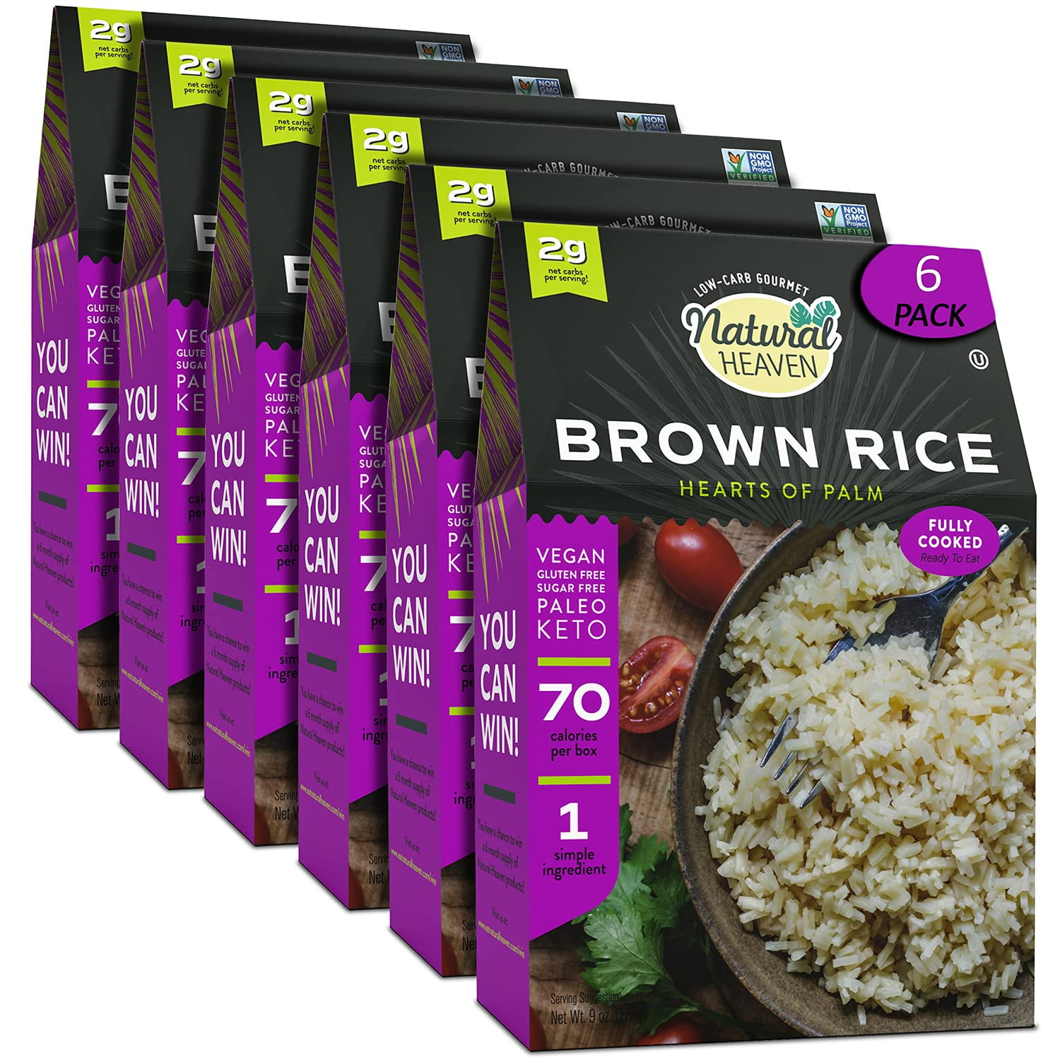 Natural Heaven Low Carb Rice | Hearts of Palm Brown Rice ...